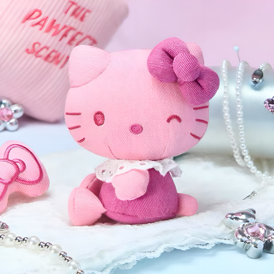 Hello Kitty Denim Series Plush Pendant Blind Box