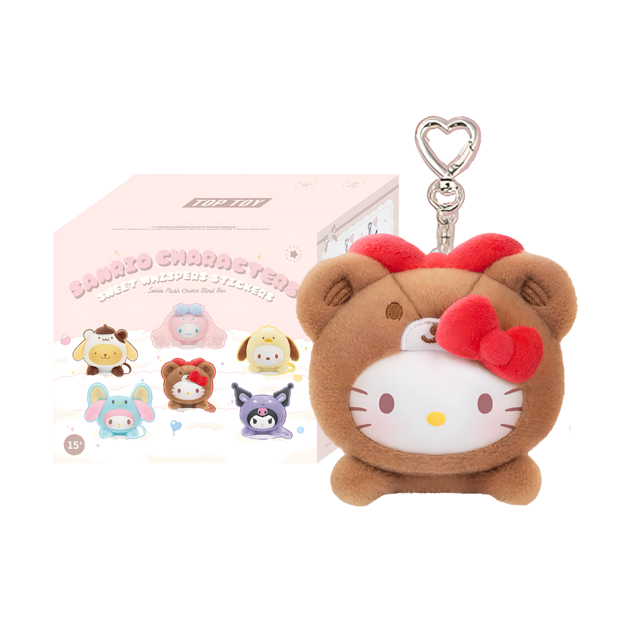 Sanrio Characters Sweet Whispers Stickers Series Plush Charm Blind Box