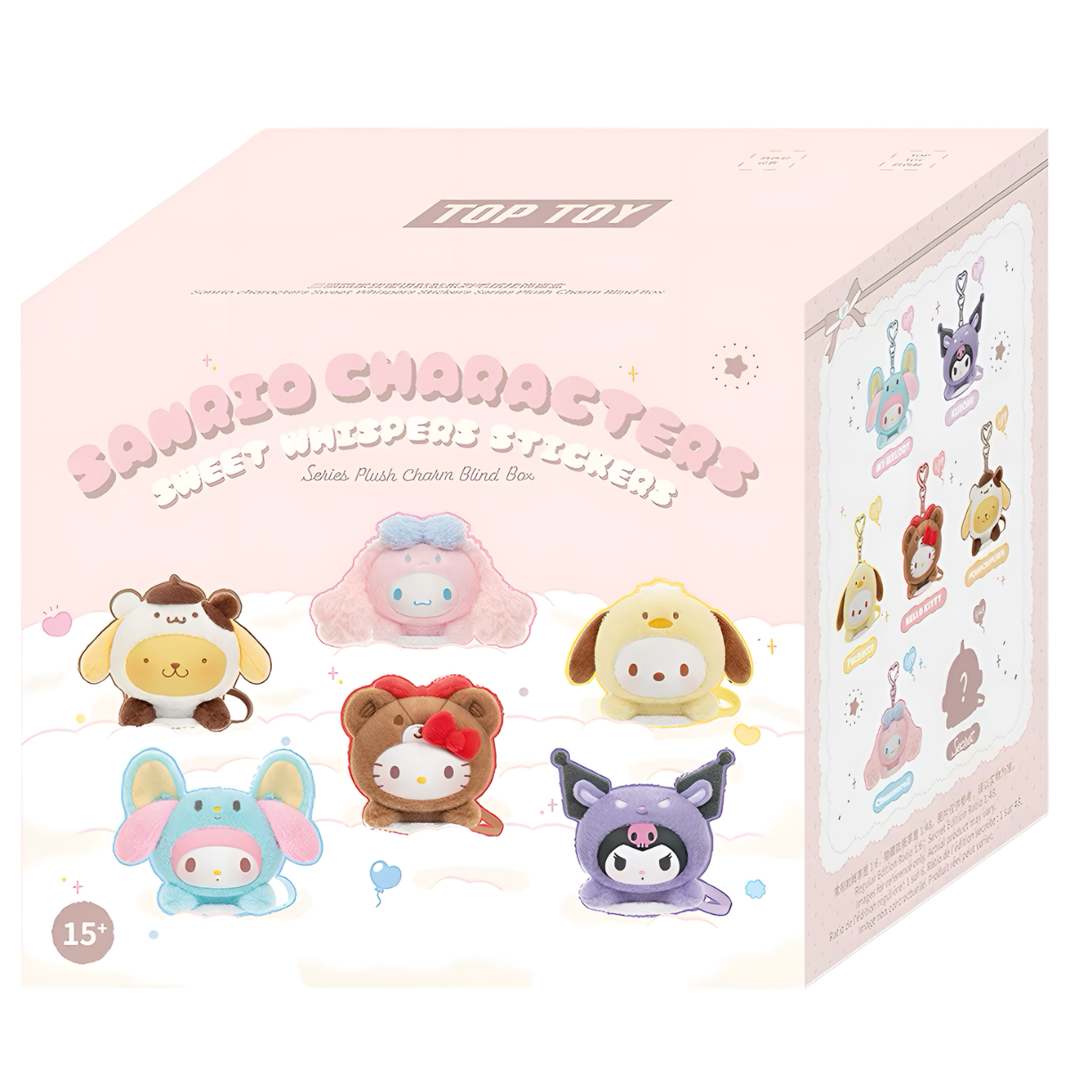 Sanrio Characters Sweet Whispers Stickers Series Plush Charm Blind Box