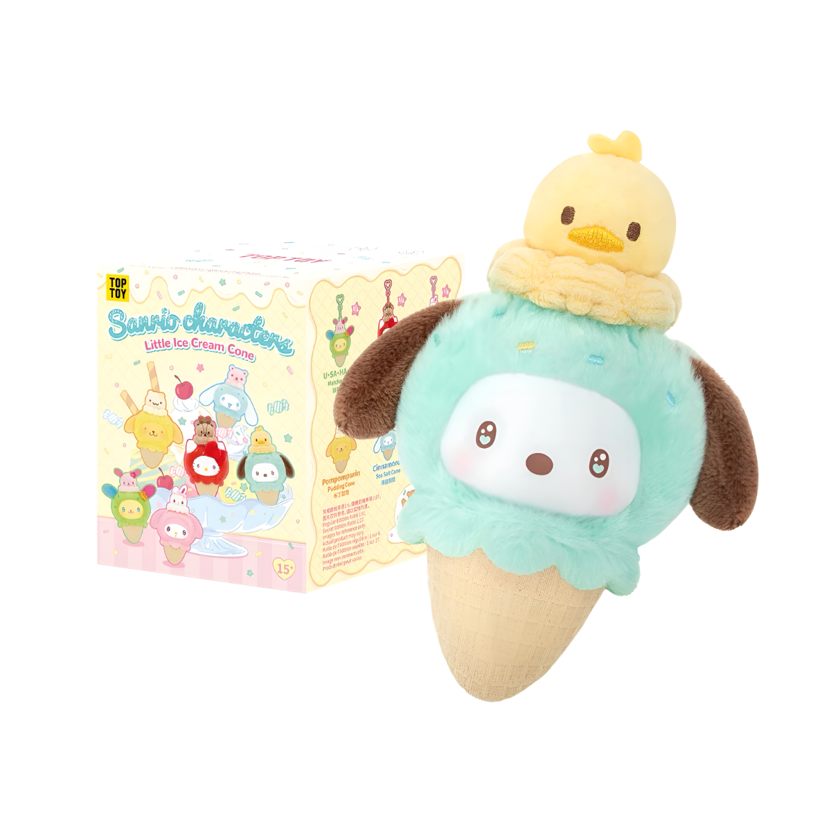 Sanrio Characters Little Ice Cream Cone Series Plush Pendant