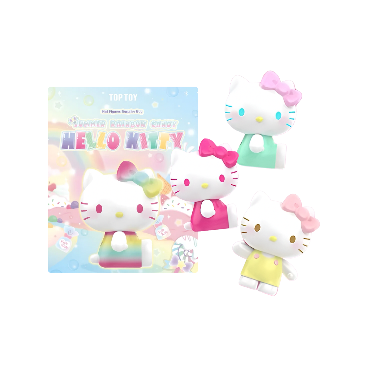 Hello Kitty Summer Rainbow Candy Series Mini Figures Blind Bag