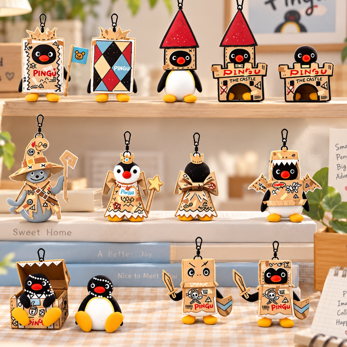 Pingu Cardboard Box Fairy Tale Series Plush Keychain Blind Box