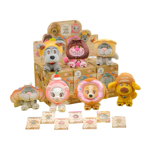 Disney Cats and Dogs Bakery Cosbi Plush Keychain Collection