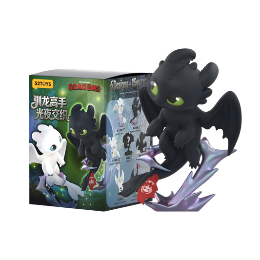 How To Train Your Dragon Intertwined Light&Night Toothless Series Figures Blind Box