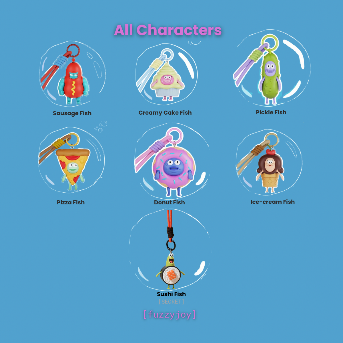 Spongebob Bikini Bottoms Food Party Series Figures Pendant Blind Box