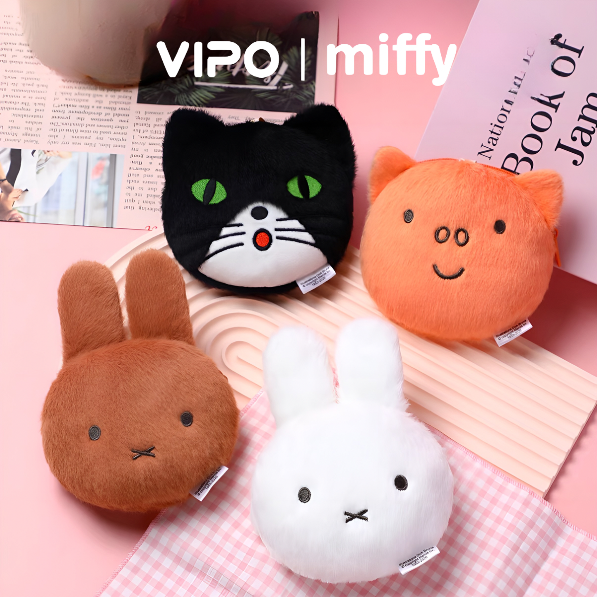 Miffy Plush Coin Purse Keychain Charm