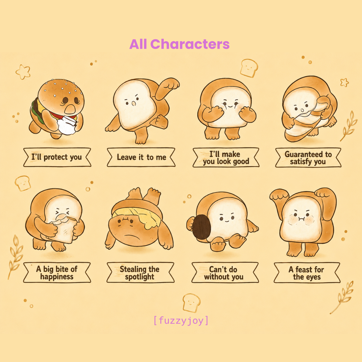 KY928! Bread, Holding You Series Mini Figure Blind Box