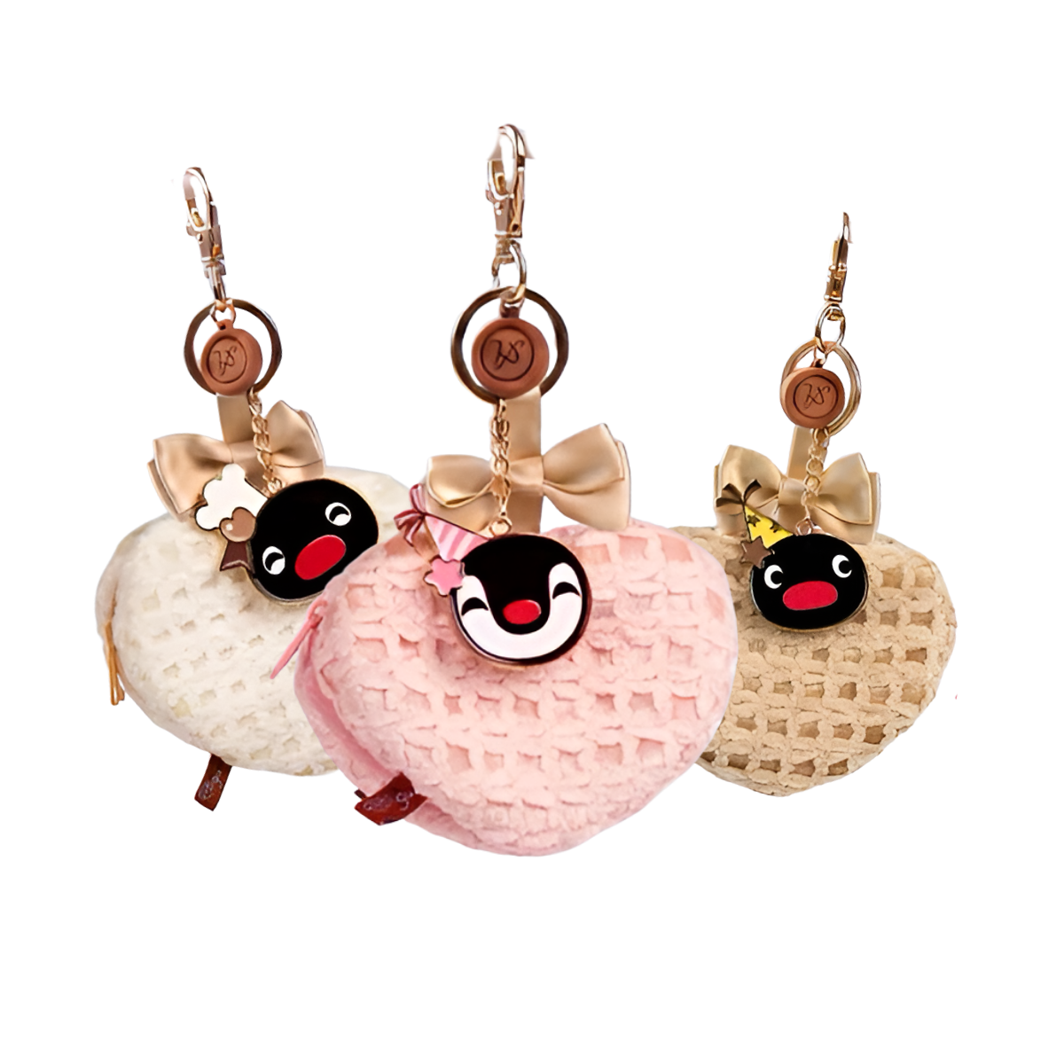 Pingu Choco Series Heart Purse Keychain