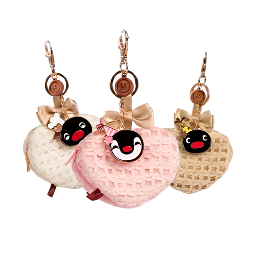 Pingu Choco Series Heart Purse Keychain
