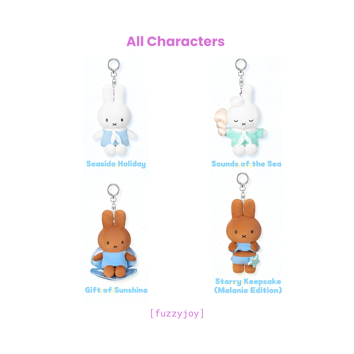 Miffy Blue Vacation Dreamy Island Series Plush Pendant