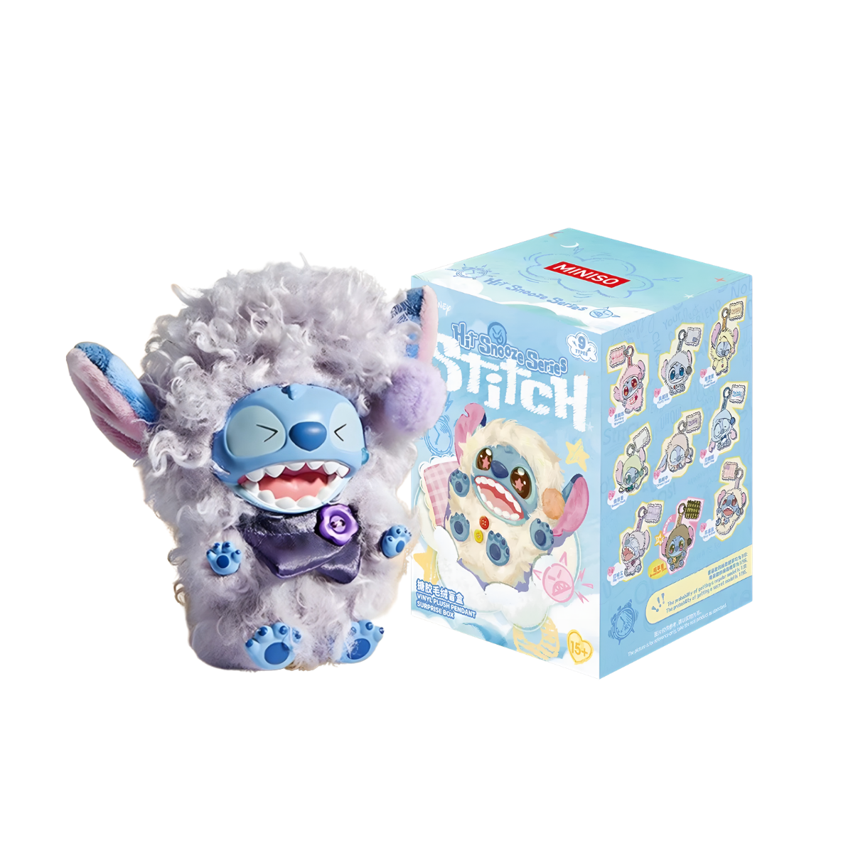 Stitch Hit Snooze Series Vinyl Plush Keychain Blind Box