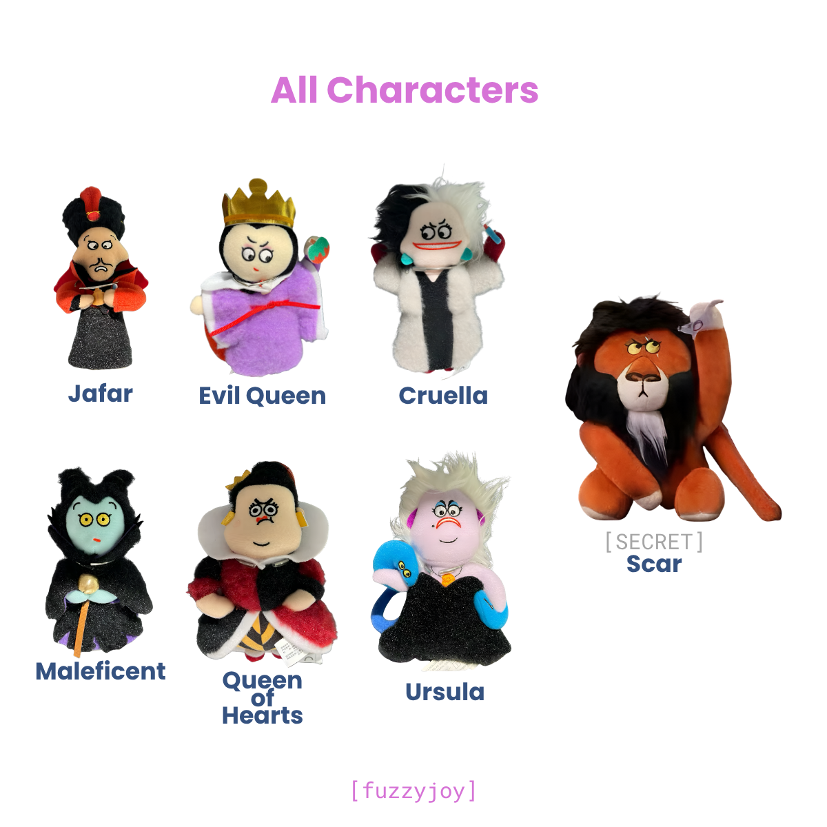 52TOYS Disney Villains Chase Series Plush Pendant Blind Box