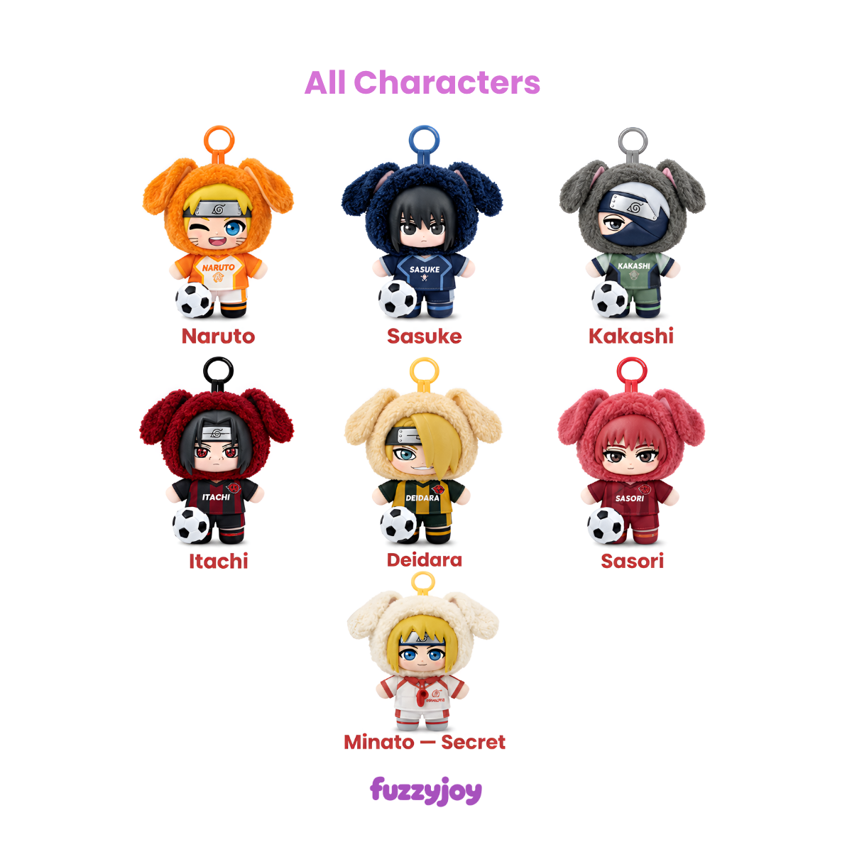 Naruto Shippuden Football Showdown Plush Keychain Blind Box