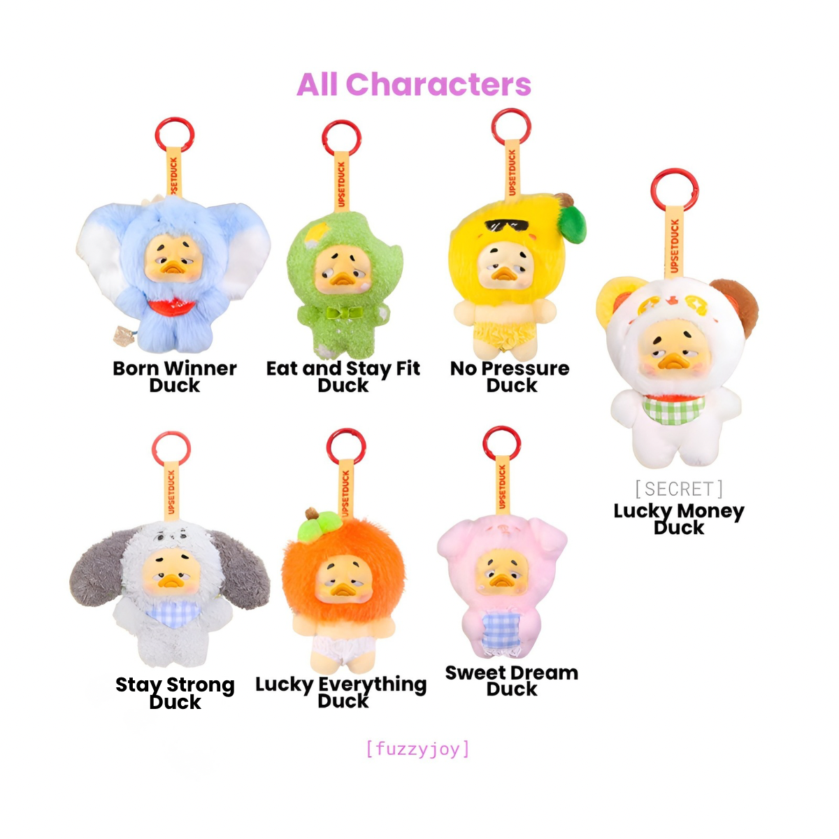 [AU STOCK] Mini Upset Duck Wish List Duck Series Plush Pendant Blind Box