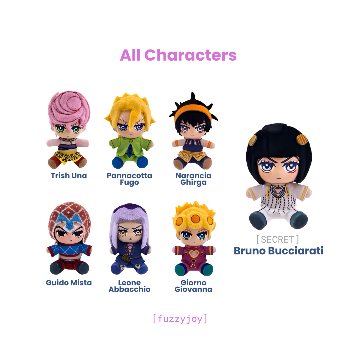 JOJO's Bizarre Adventure: Golden Wind Trial Journey Sitting Plush Blind Box