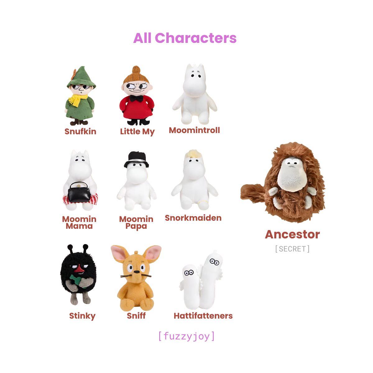 Moomin Characters Moomintroll Series Plush Pendant Blind Box