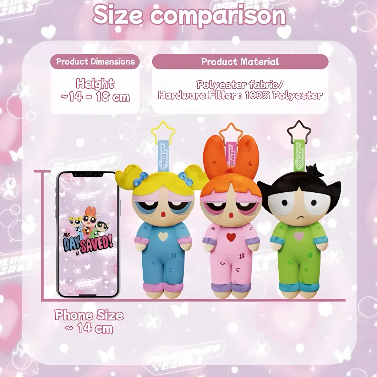 SoapStudio Powerpuff Girls Cozy Moment Series Plush Keychains Blind Box