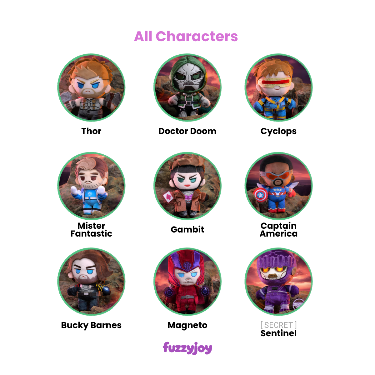 Avengers: Doomsday Cosbi Plush Keychain Collection